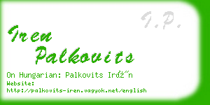 iren palkovits business card